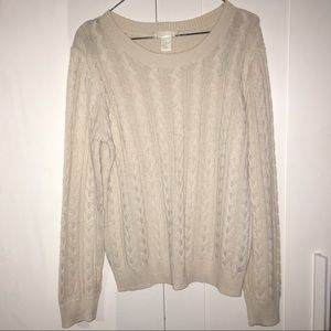 beige/cream knitted sweater